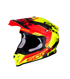 SCORPION VX-16 EVO AIR ARHUS AMARILLO Y ROJO FLUO