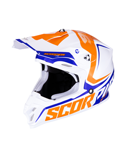 SCORPION VX-16 EVO AIR ARNEE BLANCO PERLA NARANJA AZUL