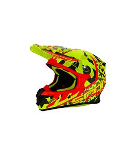 SCORPION EXO-21 AIR FURIO AZUL NARANJA AMARILLO FLUO