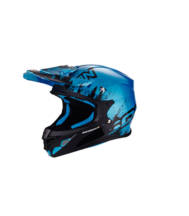 SCORPION EXO-21 AIR MUDIRT NEGRO AZUL CELESTE