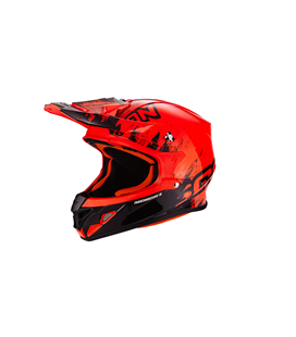 SCORPION EXO-21 AIR MUDIRT NEGRO ROJO FLUO