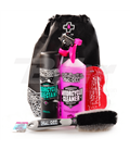 KIT COMPLETO CUIDADO MOTO (PROTECTANT + CLEANER + ESPONJA + CEPILLO) MUC-OFF MOTORCYCLE ESSENTIALS