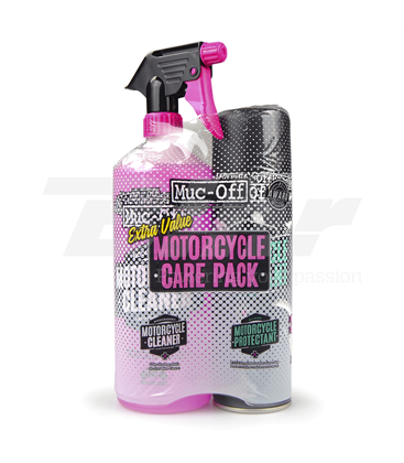 KIT DUO DE CUIDADO MOTO (MOTORCYCLE PROTECTANT + CLEANER) MUC-OFF CARE PACK