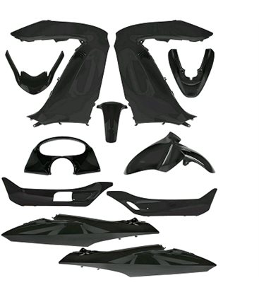 KIT CARENADO ADAPT. HONDA PCX 125 2011-13 NEGRO (11 PIEZAS)