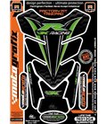 KAWASAKI 4 PIEZAS NEGRO VERDE PROTECTOR DEPOSITO MOTO