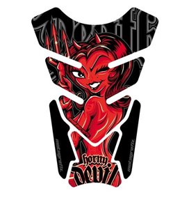 PROTECTOR DEPOSITO STREET STYLE 4PCS HORNY DEVIL NEGRO/ROJO