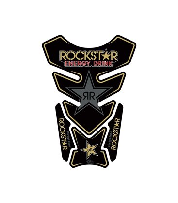 PROTECTOR DEPOSITO 4PCS ROCKSTAR ENERGY PROTECTORES MOTOGRAFIX DE ALTA  CALIDAD PARA MOTO