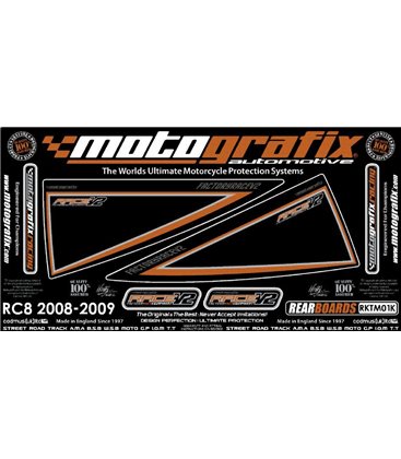 KIT DECO TRASERO NEGRO PARA  RC8