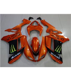 Carenado Kawasaki ZX6R 2007 2008 Monster Naranja