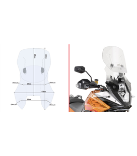 GIVI KTM ADVENTURE-R 1190 13 PARABRISAS AIRFLOW GIVI