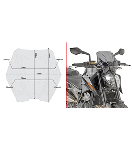 KTM DUKE 790 18 CUPULA GIVI