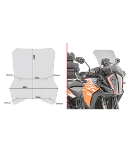 KTM SUPER ADV S 1290 17 CUPULA GIVI