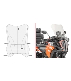 KTM SUPER ADV S 1290 17 CUPULA GIVI