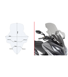 KYMCO XCITING 400i 13 PARABRISAS GIVI