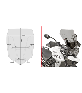 TRIUMPH TIGER XC/XR 800 18 FUME CUPULA GIVI
