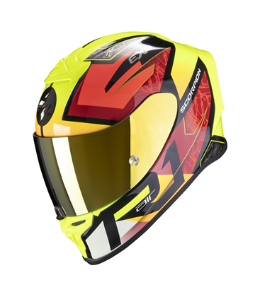 SCORPION EXO-R1 AIR INFINI NEGRO ROJO FLUOR