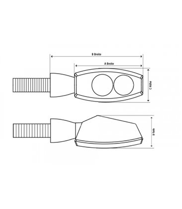 HIGHSIDER INTERMITENTE LED  DELANTERO LIGHT PEN HEAD DOUBLE