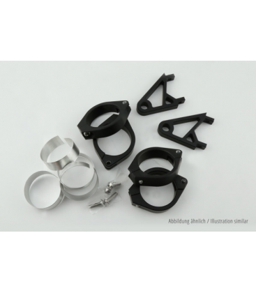 HIGHSIDER CNC ALU HEADLAMP BRACKET SET XS 35-37 MM, BLACK