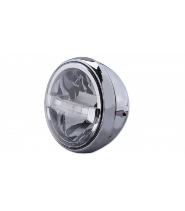 HIGHSIDER HIGHSIDER 7 INCH LED HEADLIGHT BRITISH-STYLE TYPE 4, CHROME