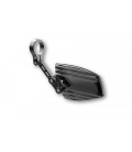 HIGHSIDER END MIRROR WAVE, ALUMINIUM BLACK ANODIZED