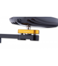 HIGHSIDER END MIRROR WAVE, ALUMINIUM BLACK ANODIZED WITH GOLD-COLOURED ADJUSTER