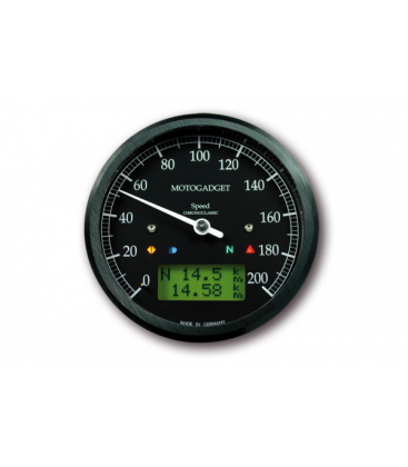 MOTOGADGET CHRONOCLASSIC SPEEDOMETER, BLACK