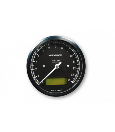 MOTOGADGET CHRONOCLASSIC REV COUNTER -14.000 RPM, GREEN LCD