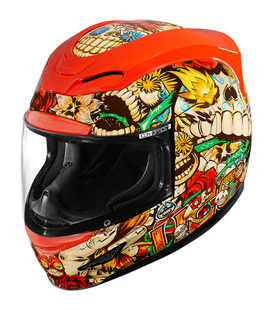 CASCO ICON AIRMADA LOSMUERTOS ROJO