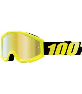 STRATA JR NEON YELLOW GAFAS OFFROAD CON LENTES DORADA ESPEJO