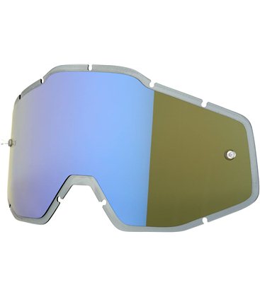 MIRROR BLUE/SMOKE ANTI-FOG INJECTED REPLACEMENT LENS FOR 100% GAFAS