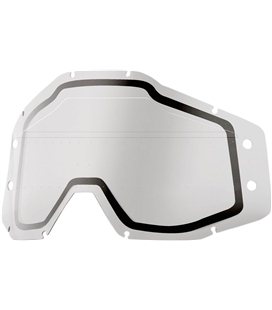 CLEAR SONIC BUMPS DUAL REPLACEMENT LENS W/ MUD VISOR FOR 100% GAFAS