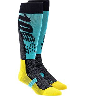 HI-SIDE MOTO CALCETINES AQUA/GRIS/YELLOW S/M