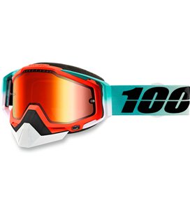 RACECRAFT NARANJA/TEAL SNOW GAFAS CON LENTES ROJO ESPEJO