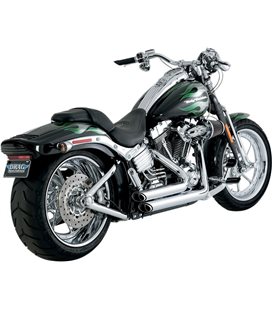 HARLEY DAVIDSON HERITAGE SOFTAIL CLASSIC 2007 - 2011 EXHAUST SHORTSHOTS STAGGERED CHROME