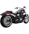 HARLEY DAVIDSON SOFTAIL FAT BOY 107 2018 - 2020 EXHAUST SYSTEM 2 INTO 2 SHORTSHOTS STAGGERED BLACK