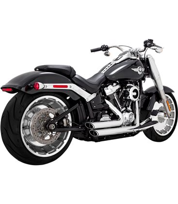 HARLEY DAVIDSON SOFTAIL FAT BOY 107 2018 - 2020 EXHAUST SYSTEM 2 INTO 2 SHORTSHOTS STAGGERED CHROME