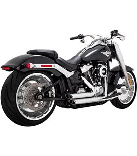 HARLEY DAVIDSON SOFTAIL FAT BOY ANNIVERSARY (ANX) 114 2018 - 2018 EXHAUST SYSTEM 2 INTO 2 SHORTSHOTS STAGGERED CHROME