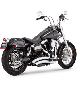 HARLEY DAVIDSON DYNA SUPER GLIDE CUSTOM 2012 - 2013 EXHAUST SYSTEM 2-INTO-2 BIG RADIUS CHROME