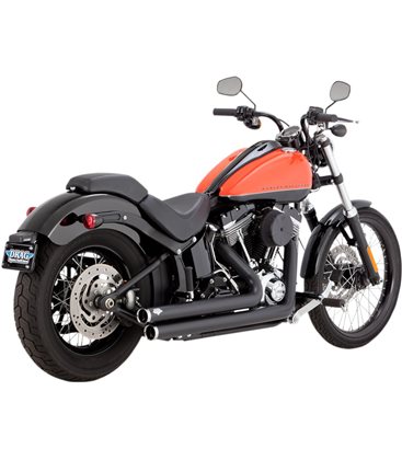 HARLEY DAVIDSON ELECTRA GLIDE ULTRA LIMITED 2010 - 2011 EXHAUST SYSTEM 2-INTO-2 BIG SHOTS STAGGERED BLACK