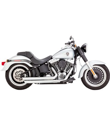 HARLEY DAVIDSON CROSS BONES 2009 - 2011 EXHAUST SYSTEM 2-INTO-2 BIG SHOTS STAGGERED CHROME