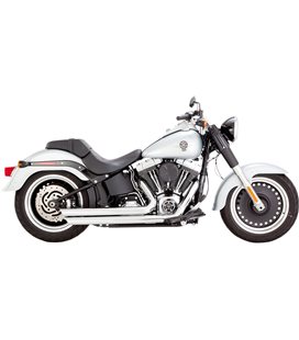 HARLEY DAVIDSON SOFTAIL SPRINGER CLASSIC 2005 - 2006 EXHAUST SYSTEM 2-INTO-2 BIG SHOTS STAGGERED CHROME