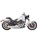 HARLEY DAVIDSON SOFTAIL 1986 - 1999 EXHAUST SYSTEM 2-INTO-2 BIG SHOTS STAGGERED CHROME