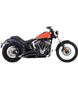 HARLEY DAVIDSON SOFTAIL CUSTOM 1986 - 1998 Exhaust System Big Radius 2-into-2 Black