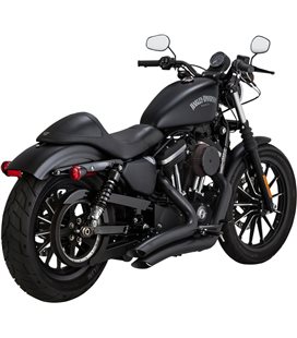 HARLEY DAVIDSON SPORTSTER CUSTOM LE B 2015 - 2017 EXHAUST SYSTEM BIG RADIUS 2-INTO-2 BLACK