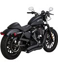 HARLEY DAVIDSON SPORTSTER CUSTOM LE B 2015 - 2017 EXHAUST SYSTEM BIG RADIUS 2-INTO-2 BLACK