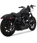 HARLEY DAVIDSON SPORTSTER CUSTOM 2017 - 2017 EXHAUST SYSTEM MINI-GRENADES 2-INTO-2 BLACK