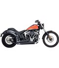 HARLEY DAVIDSON HERITAGE SOFTAIL CLASSIC 2012 - 2017 EXHAUST SYSTEM SHORT SHOTS STAGGERED BLACK