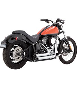 HARLEY DAVIDSON FAT BOY SPECIAL 110TH ANNIVERSARY 2013 - 2013 EXHAUST SYSTEM SHORT SHOTS STAGGERED CHROME