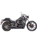 KAWASAKI VULCAN CLASSIC SPECIAL EDITION 2011 - 2012 EXHAUST SYSTEM TWIN SLASH STAGGERED BLACK