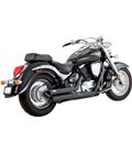 SUZUKI INTRUDER C 800 2005 - 2009 EXHAUST TWIN SLASH STAGGERED BLACK